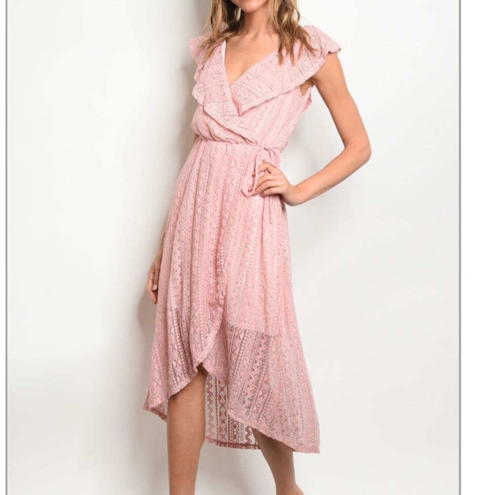 Sale! Beautiful Blush, Lace Midi Dress